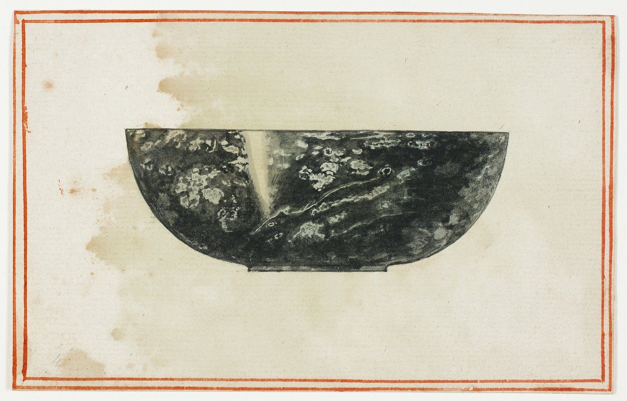 Taça de mármore preto de Giuseppe Grisoni
