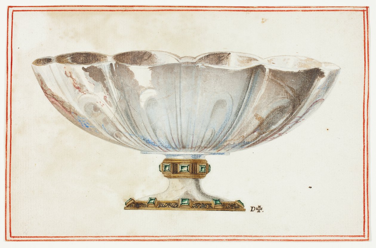 Taça canelada com base em jóias de Giuseppe Grisoni