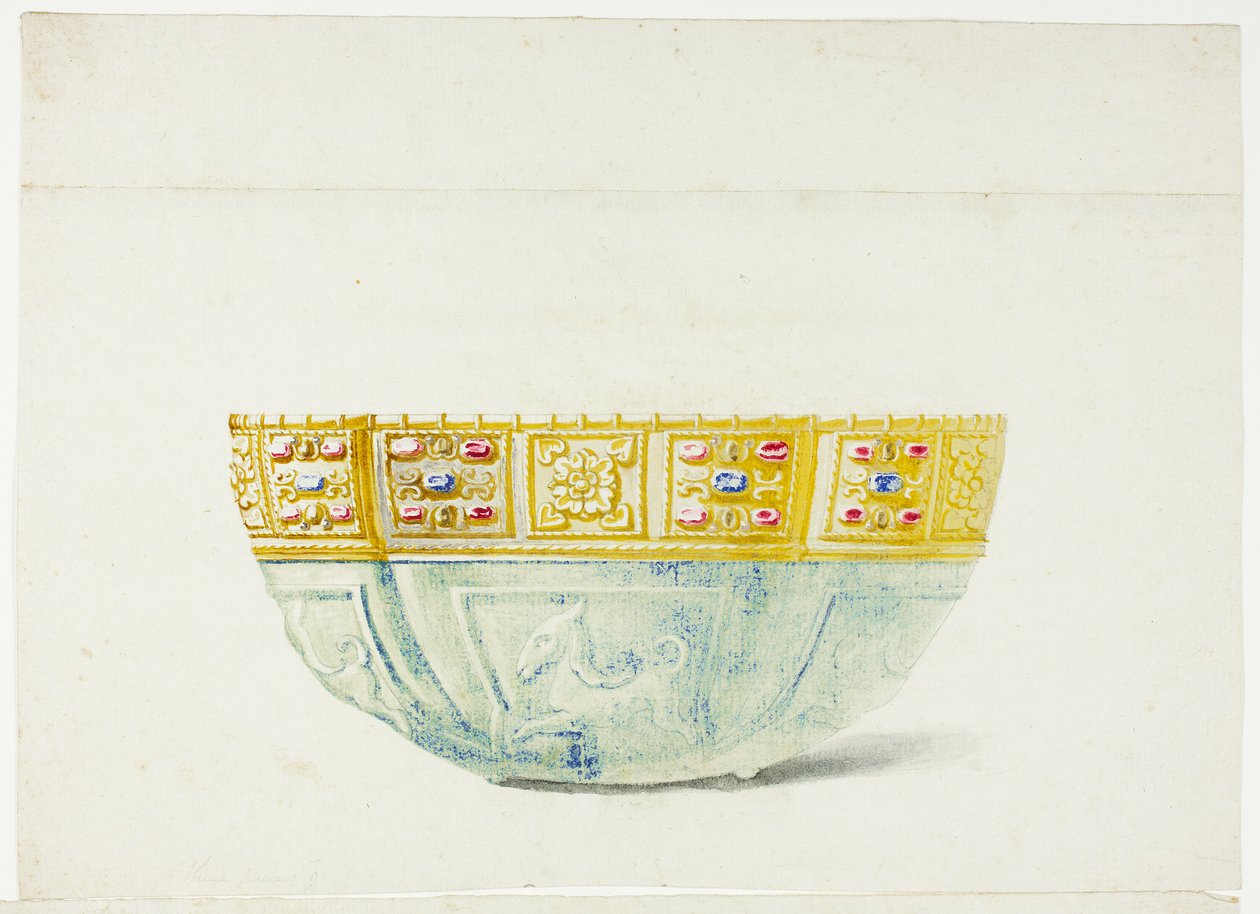 Taça com jóias no Tesouro de São Marcos, Veneza de Giuseppe Grisoni