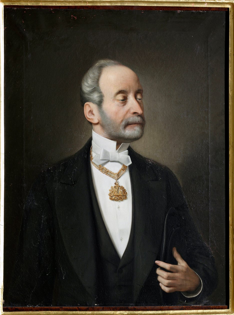 Retrato de Raffaele de Ferrari, Duque de Galliera (1803-1876) Pintura de Giuseppe Isola (1808-1893) 1876 Genes, Musei di Strada Nuova de Giuseppe Isola