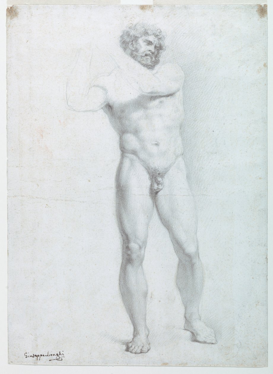 Estudo Acadêmico de um Nu Masculino de Giuseppe Longhi