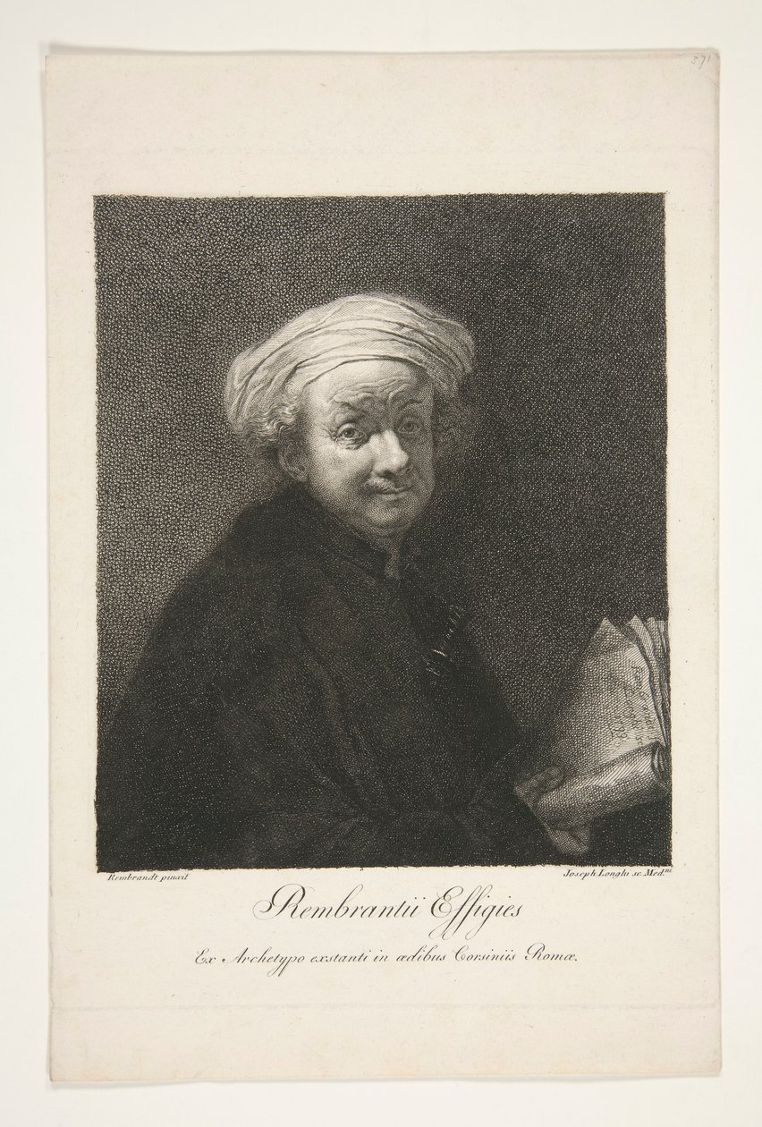 Efígies de Rembrandt II de Giuseppe Longhi