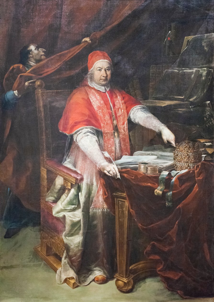 Papa Bento XIV (óleo sobre tela) de Giuseppe Maria (1665 1747) Crespi