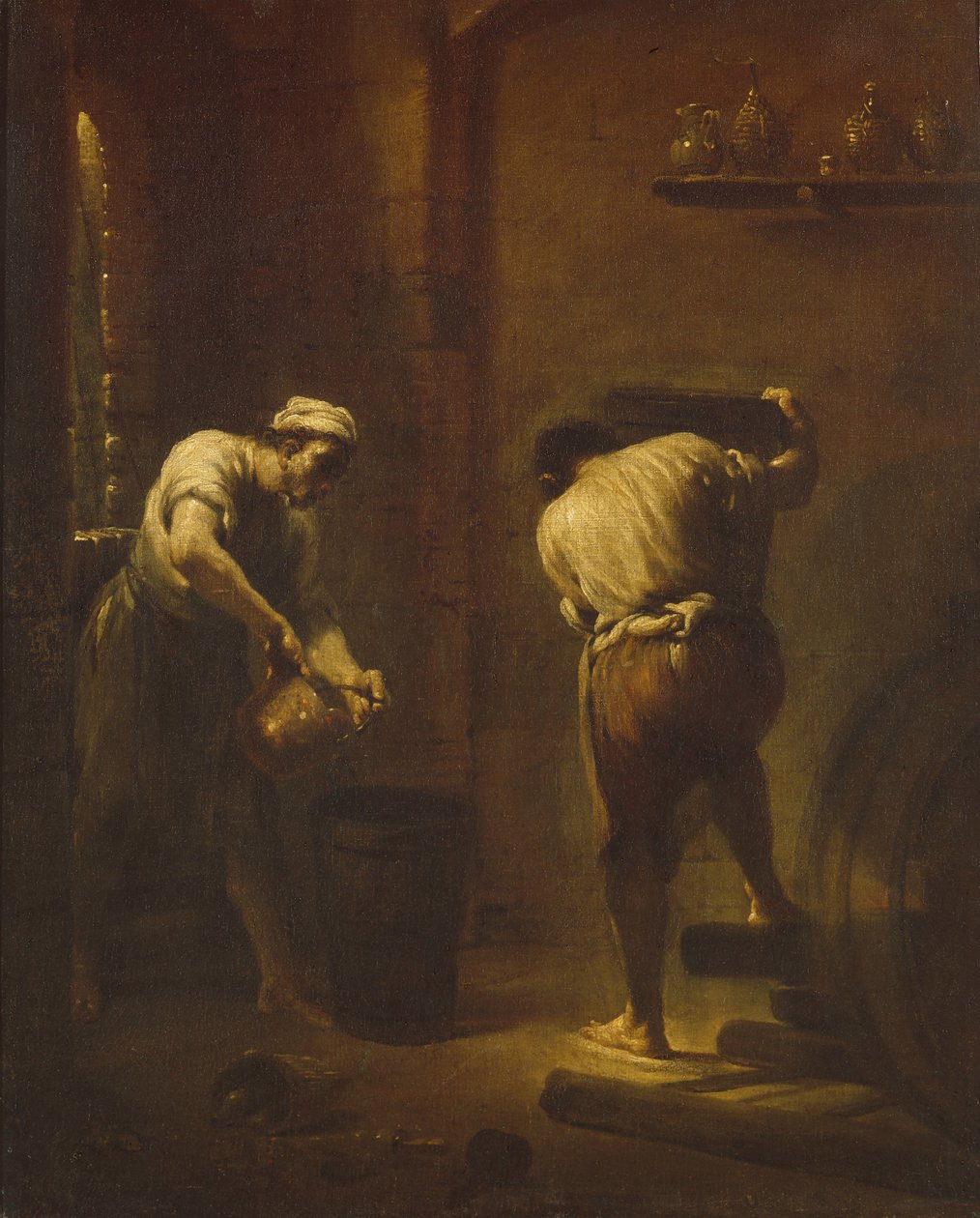 Cena na Adega, ca 1710-1715. de Giuseppe Maria Crespi