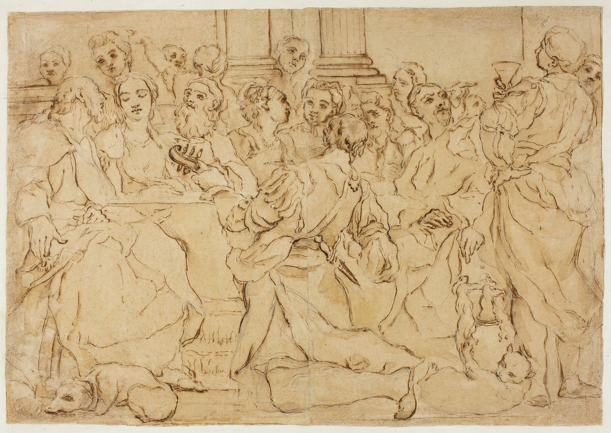 Estudo para as Bodas de Caná de Giuseppe Maria Crespi