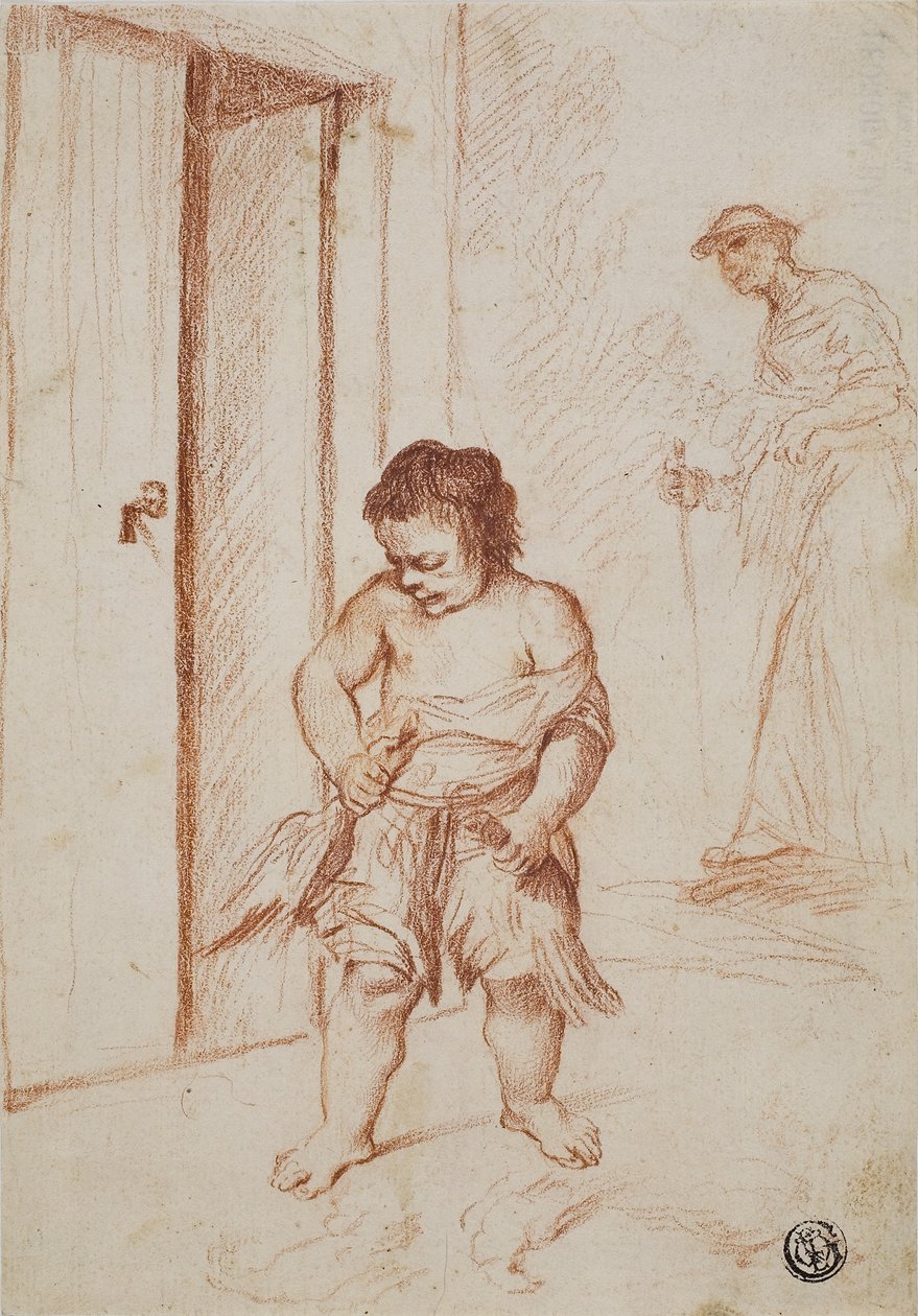 Estudo de duas figuras, 1710-15 de Giuseppe Maria Crespi