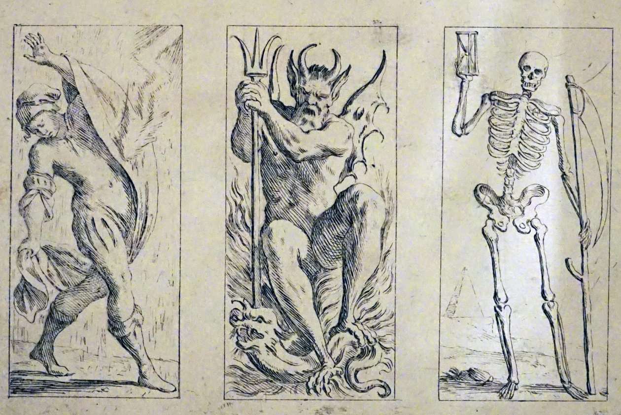 Cartões de tarô do século XVII por Giuseppe Maria Mitelli de Giuseppe Maria Mitelli
