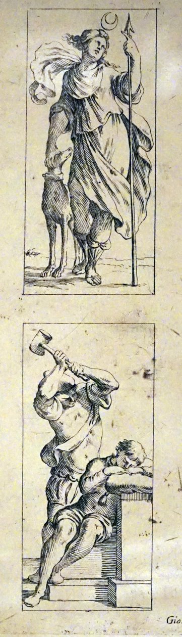 Cartões de tarô do século XVII por Giuseppe Maria Mitelli de Giuseppe Maria Mitelli