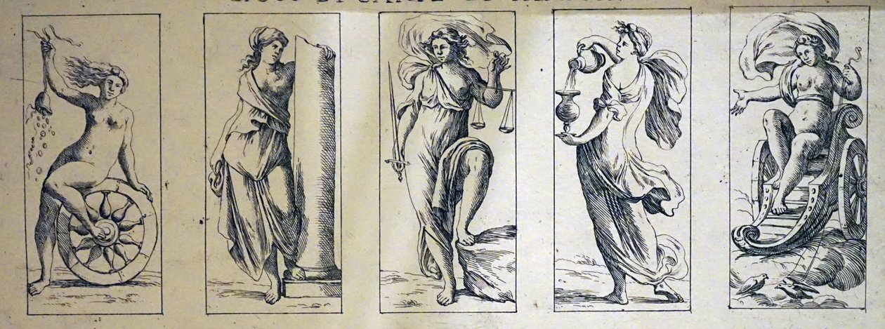 Cartões de tarô do século XVII por Giuseppe Maria Mitelli de Giuseppe Maria Mitelli