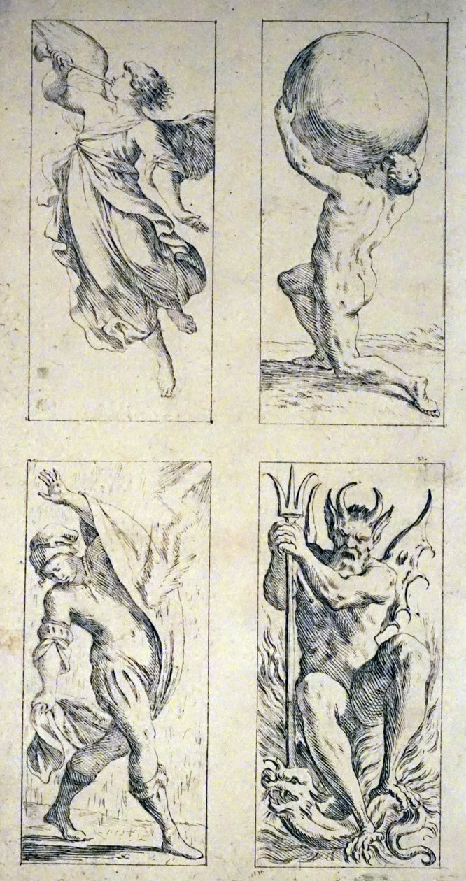 Cartões de tarô do século XVII por Giuseppe Maria Mitelli de Giuseppe Maria Mitelli