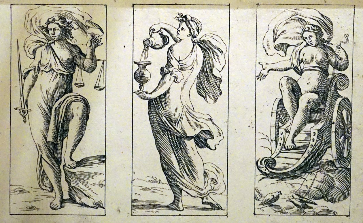 Cartões de tarô do século XVII por Giuseppe Maria Mitelli de Giuseppe Maria Mitelli