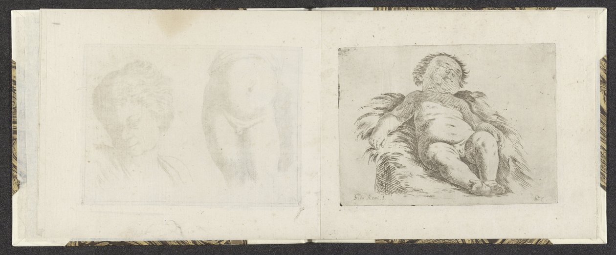 Bebé nú reclinado
Exemplos de desenho (título da série)
Mitelli intaglio (título da série) de Giuseppe Maria Mitelli