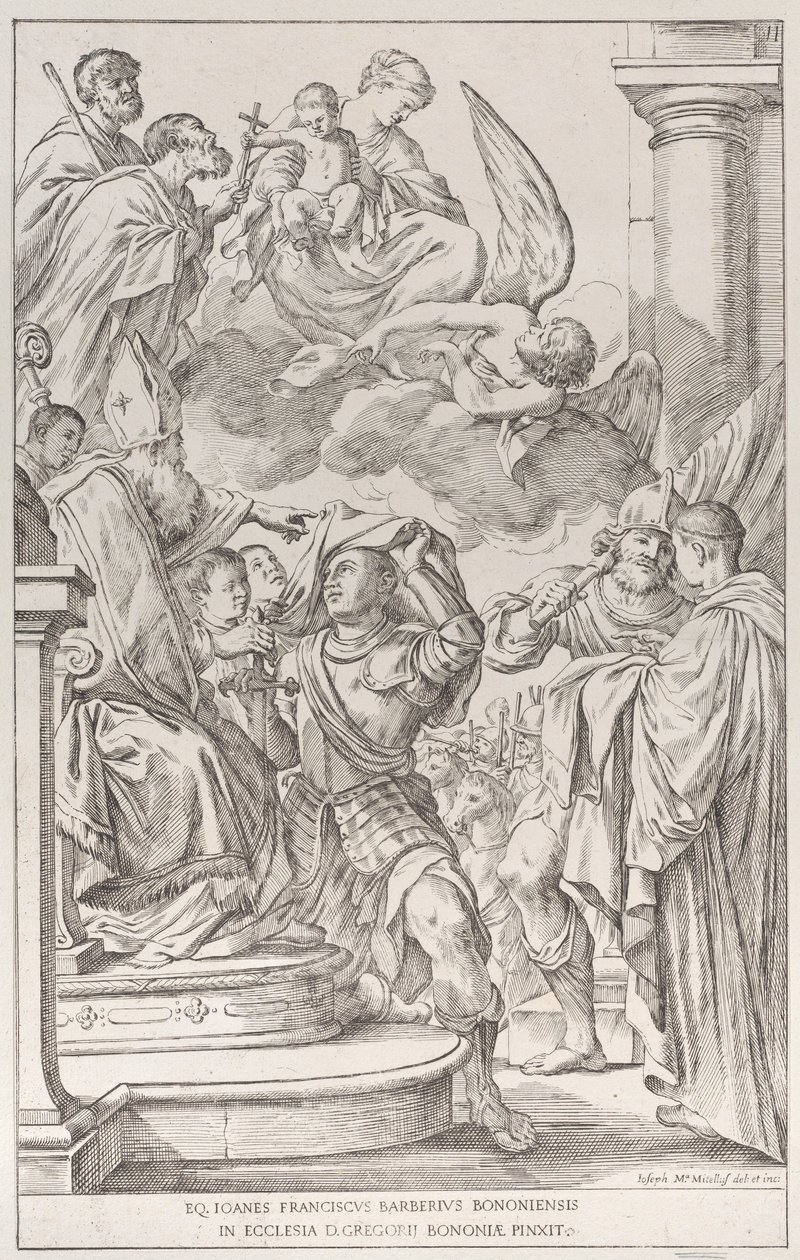 Gravura 11: São Guilherme da Aquitânia, 1678. de Giuseppe Maria Mitelli