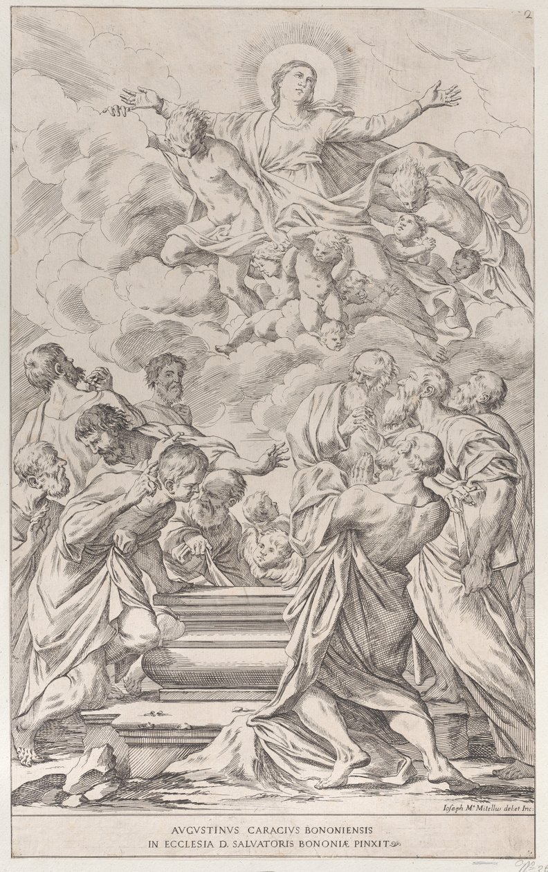 Placa 2: a Assunção da Virgem, 1678. de Giuseppe Maria Mitelli