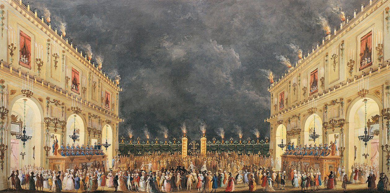 Itália, Florença, Festival em Cascine em homenagem a Fernando III de Lorena de Giuseppe Maria Terreni