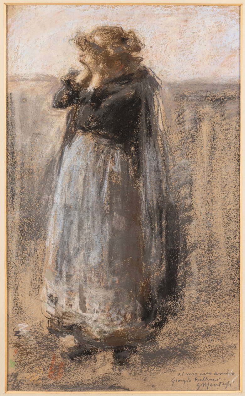 Tempo triste (pastel sobre papel) de Giuseppe Mentessi