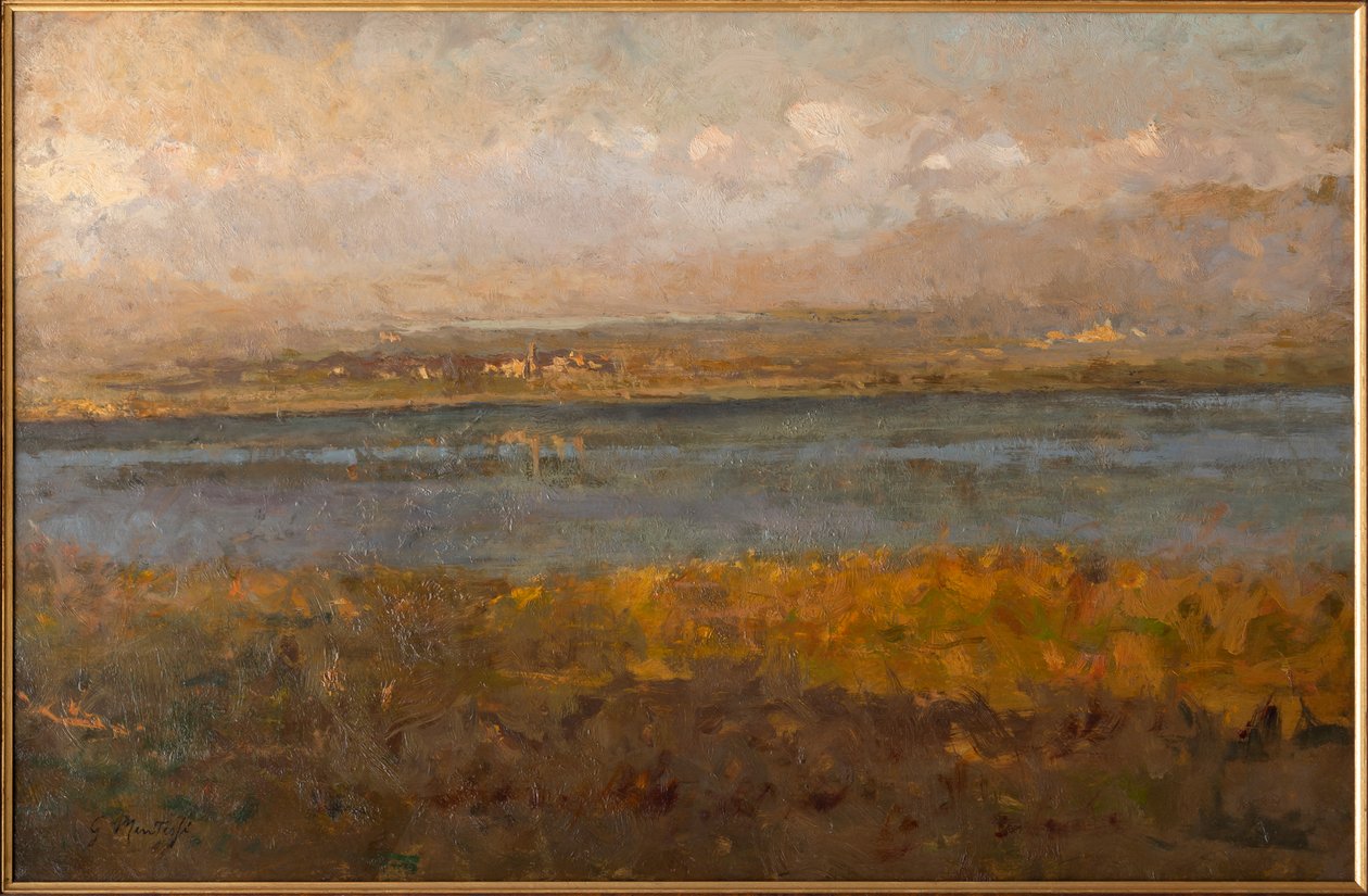 Pequenos lagos de Brianza (óleo sobre tela) de Giuseppe Mentessi