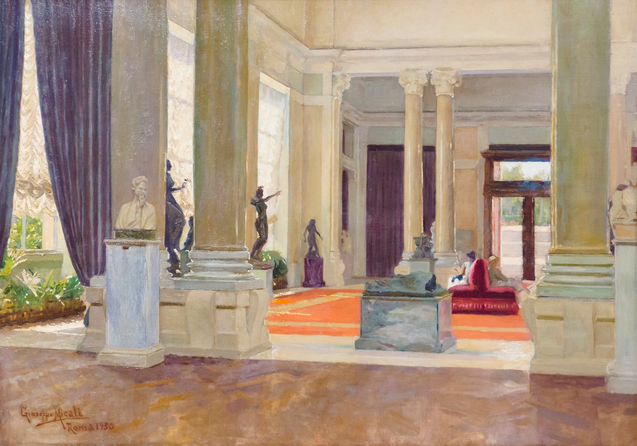 A Galeria Nacional de Arte Moderna. Salão de entrada de Giuseppe Micali
