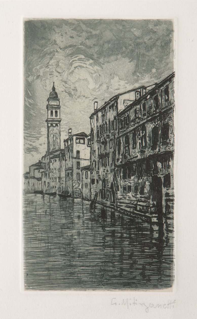 Veneza (gravura e aquatint sobre papel branco) de Giuseppe Miti Zanetti