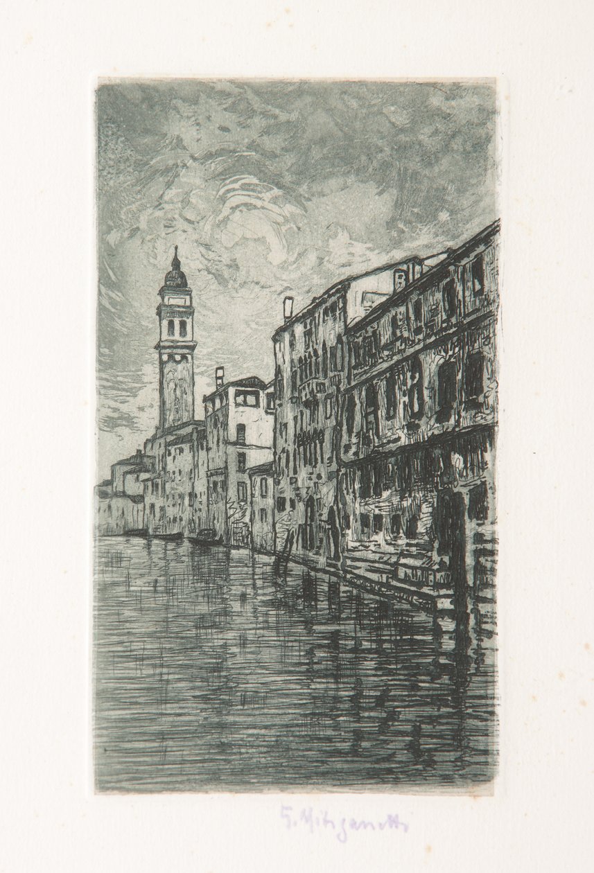 Veneza (gravura e aquatint sobre papel branco) de Giuseppe Miti Zanetti