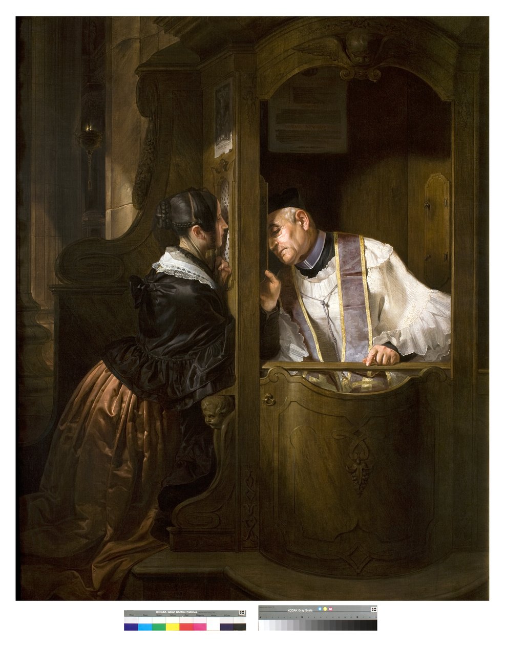 A Confissão, 1838 de Giuseppe Molteni