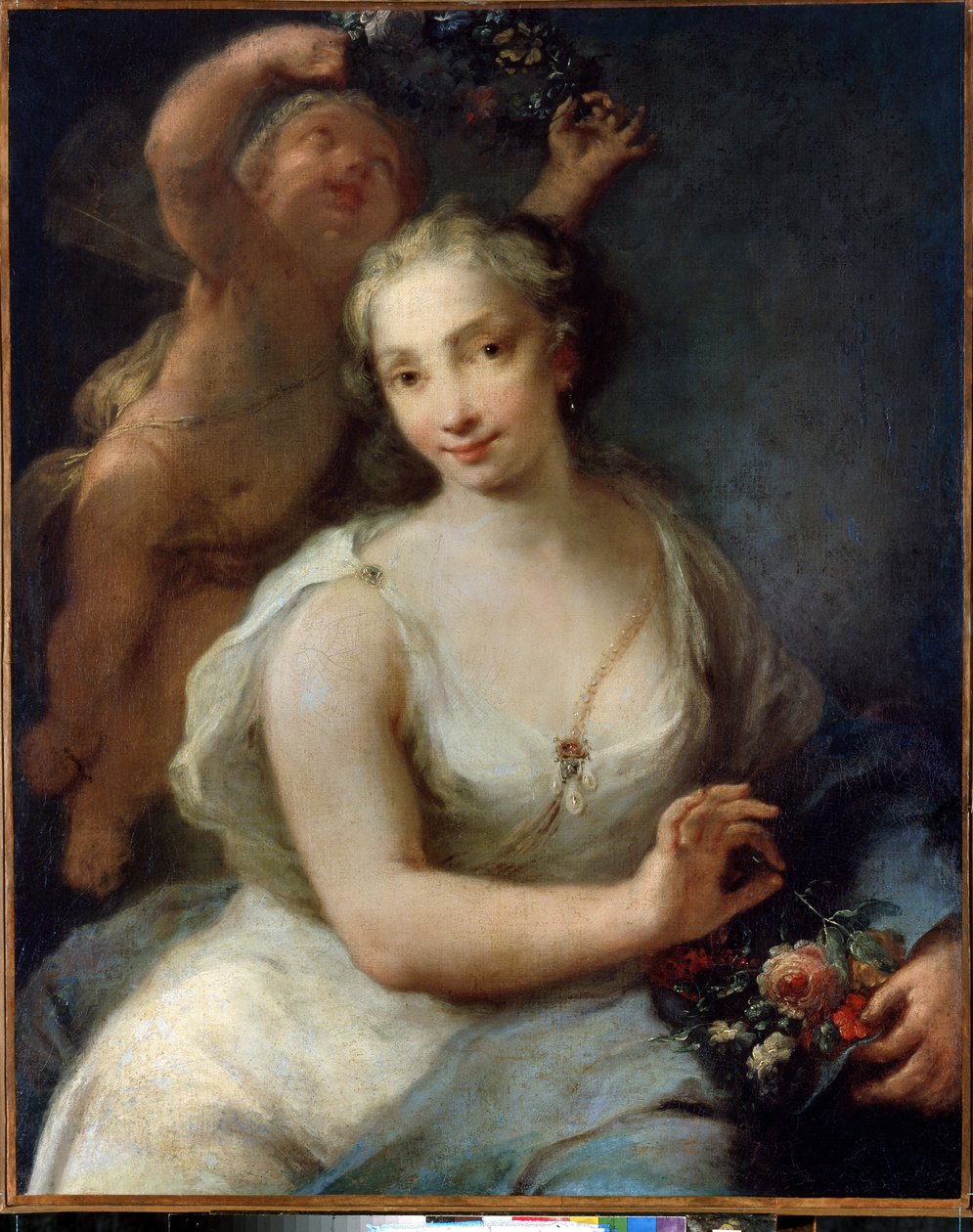 Primavera. Primavera (Primavera). Pintura de Giuseppe Nogari (1699-1763), antes de 1757. Arte veneziana. Óleo sobre tela. Museu Hermitage São Petersburgo. de Giuseppe Nogari