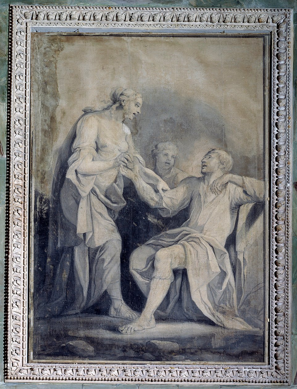 A humanidade assiste a Infelicidade (Desenho monocromático de Giuseppe Paganelli