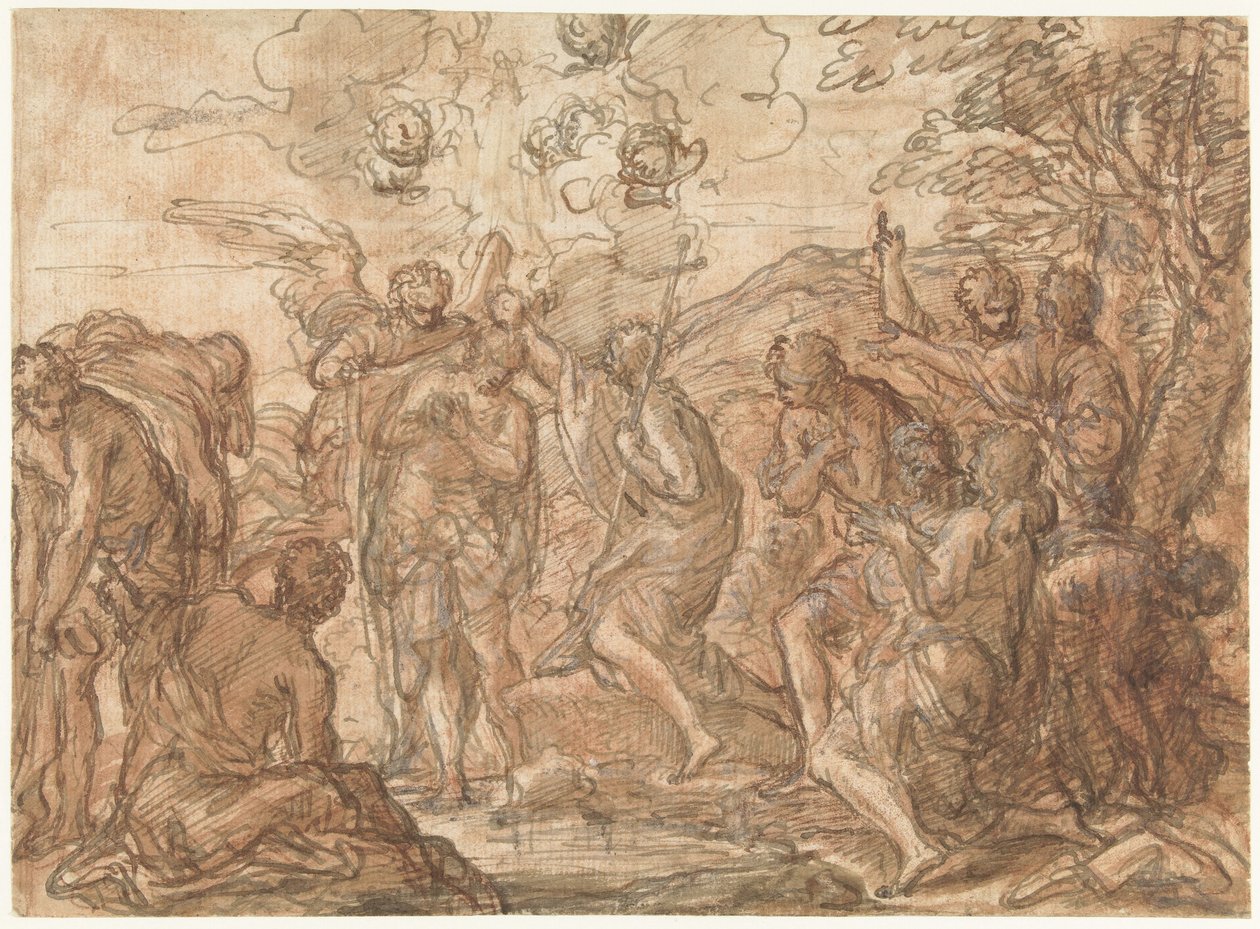 Baptismo de Cristo, no rio Jordão de Giuseppe Passeri