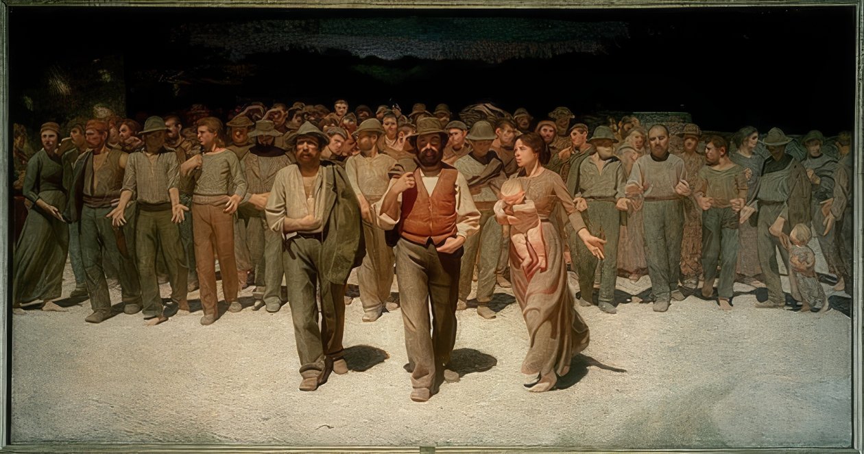 Der vierte Stand (O Quarto Estado). 1898-1901 de Giuseppe Pellizza da Volpedo