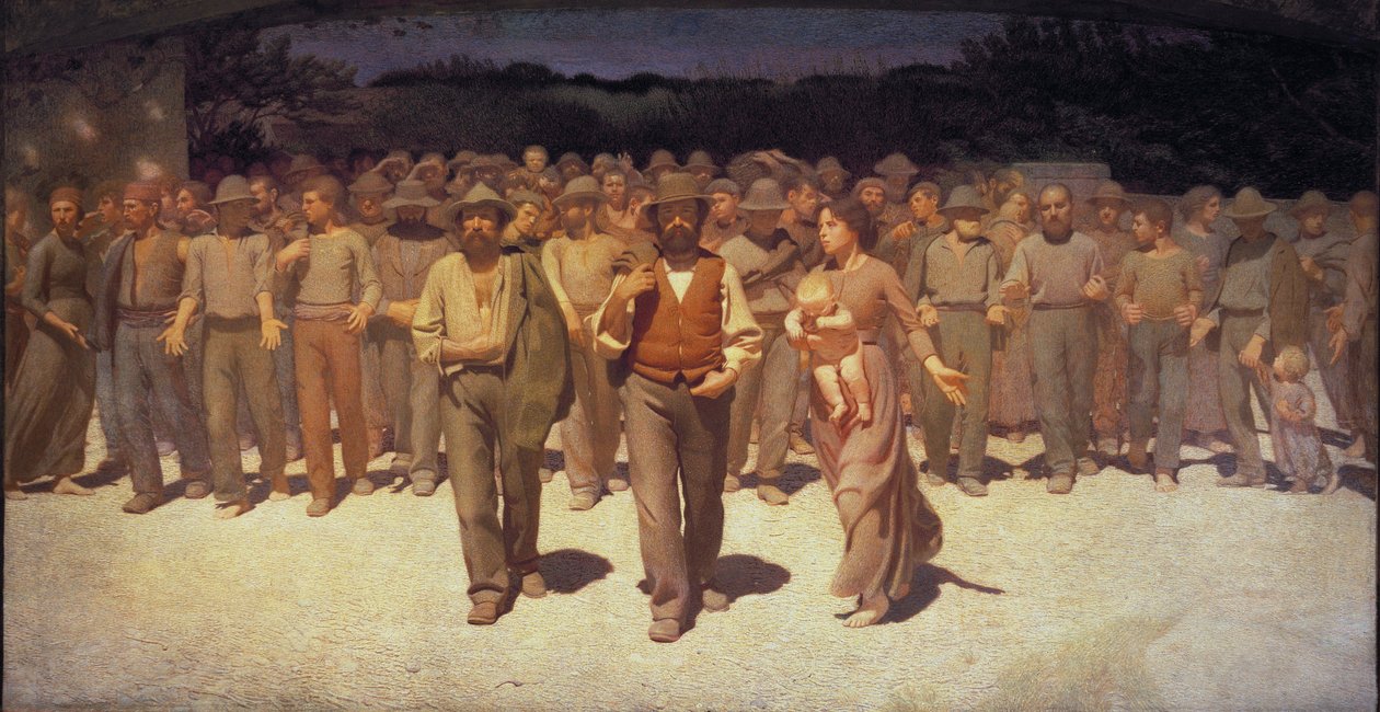 The Quarter State de Giuseppe Pellizza da Volpedo