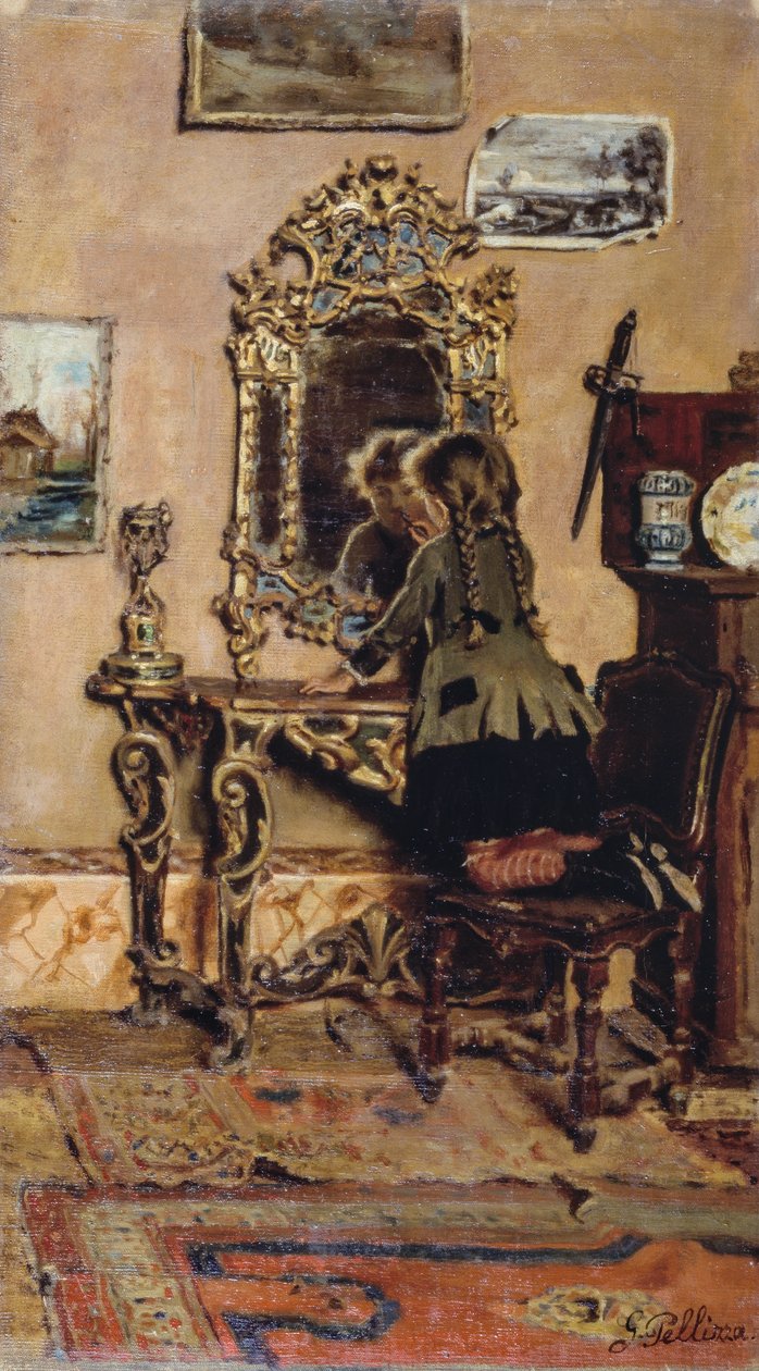 Pequena rapariga ambiciosa de Giuseppe Pellizza da Volpedo