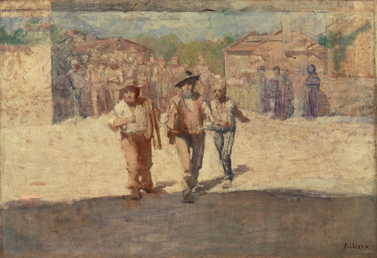 Os Embaixadores da Fome de Giuseppe Pellizza da Volpedo