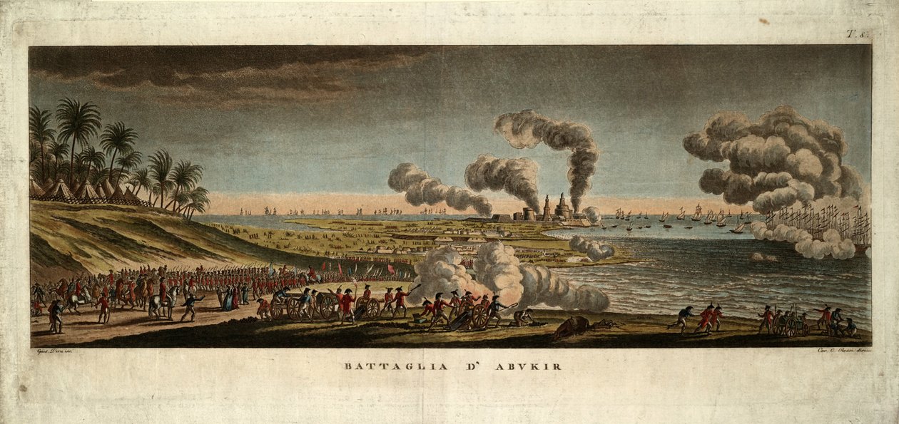 A Batalha de Abukir em 25 de julho de 1799, 1799 de Giuseppe Pera