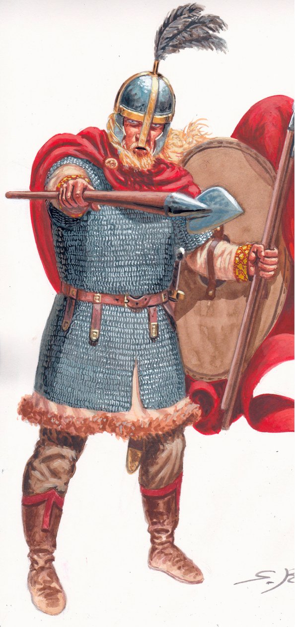 Líder bárbaro (visigodo, gótico ou vândalo) de Giuseppe Rava