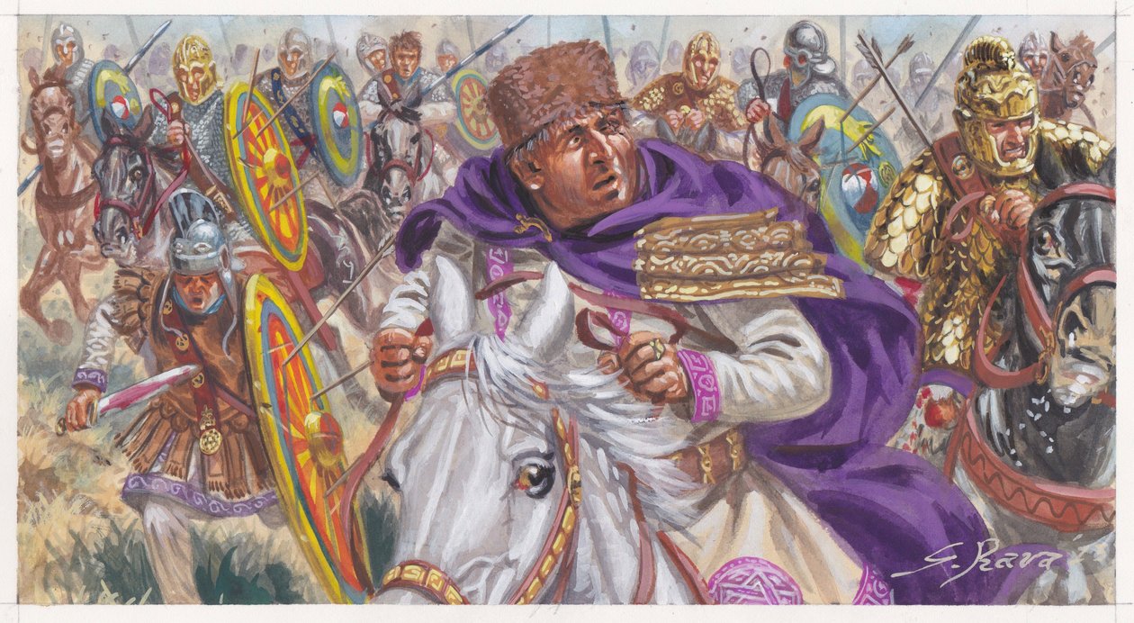 Batalha de Adrianópolis (Hadrianópolis Dourada) de Giuseppe Rava