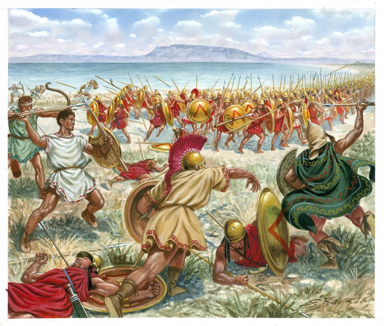 Batalha de Lechaeum de Giuseppe Rava