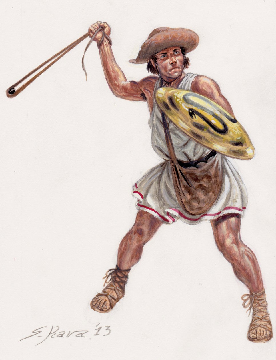 Guerreiro caçador grego de Giuseppe Rava