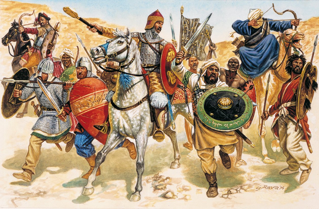 Guerra Santa: soldados muçulmanos lutando contra o inimigo cristão - Guerra Santa: soldados muçulmanos lutando contra os cristãos - de Giuseppe Rava