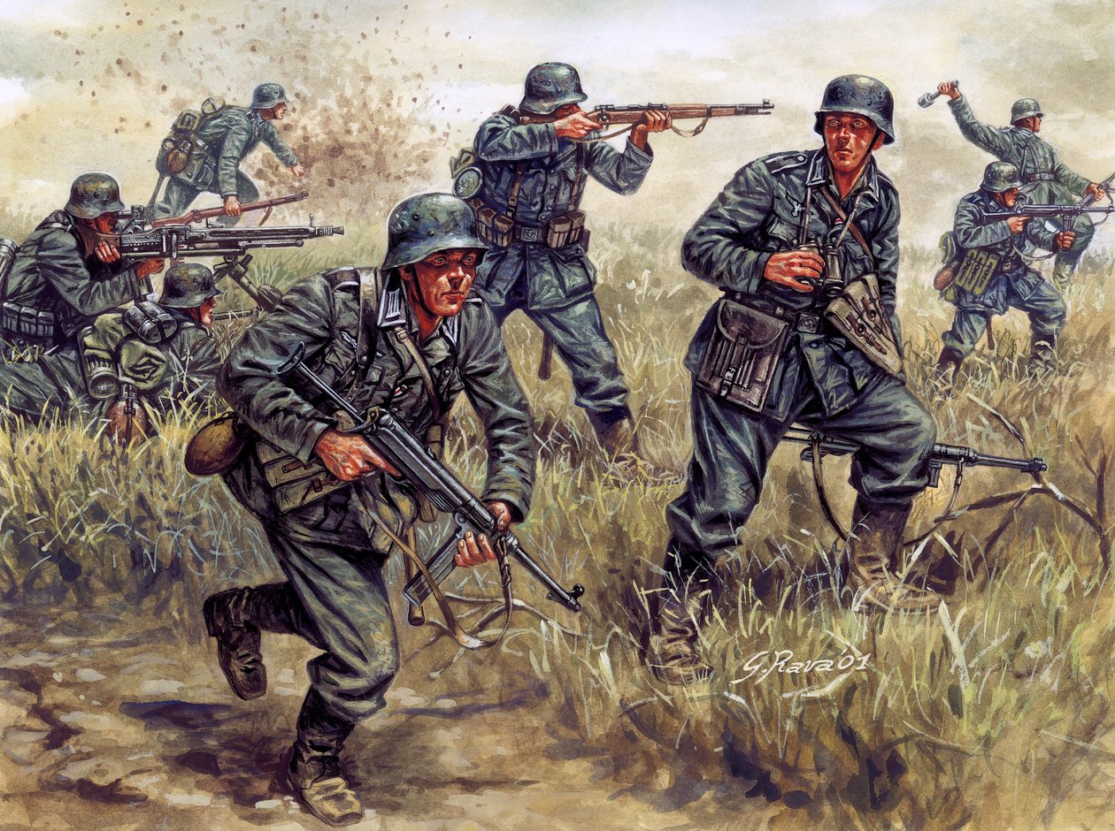 Segunda Guerra Mundial: Soldados de Infantaria alemães em França de Giuseppe Rava
