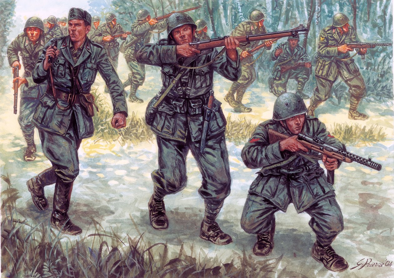Segunda Guerra Mundial, Guerra greco-italiana: Soldados italianos de Giuseppe Rava