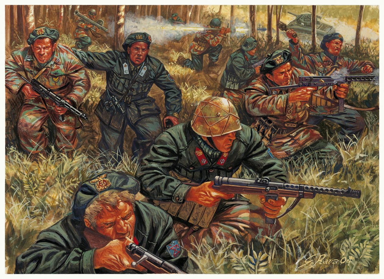 Segunda Guerra Mundial: o príncipe Junio Valerio Scipione Borghese (1906-1974) à frente da unidade italiana Xe Flotiglia MAS ou DECIMA MAS ou X Mas de Giuseppe Rava