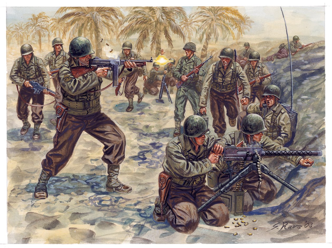 Segunda Guerra Mundial, Campanha da Tunísia: Ofensiva da Infantaria Americana na Batalha da Tunísia de Giuseppe Rava