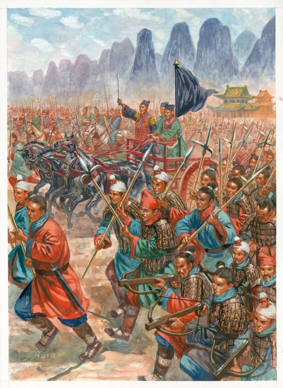 O exército do primeiro imperador de Qin de Giuseppe Rava