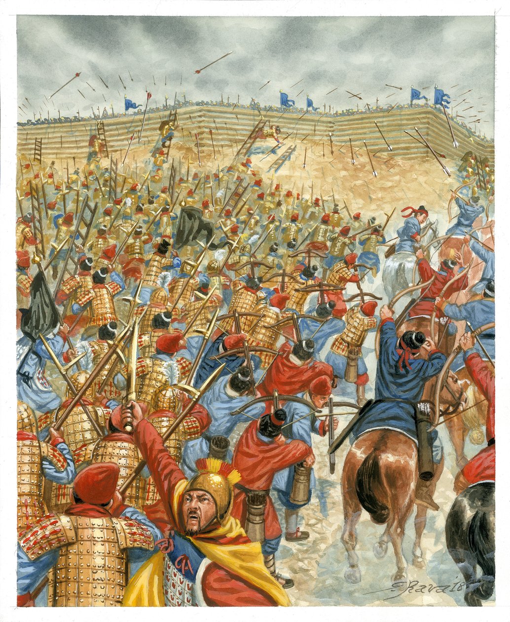 A Batalha de Changping | Giuseppe Rava | Impressão de arte