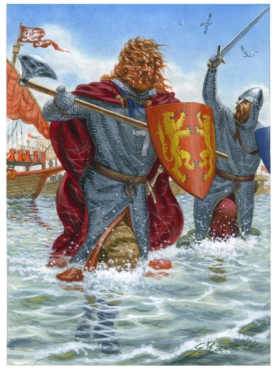 Terceira Cruzada: Ricardo I de Inglaterra, conhecido como Coração de Leão (1157-1199), atacando Saint Jean d