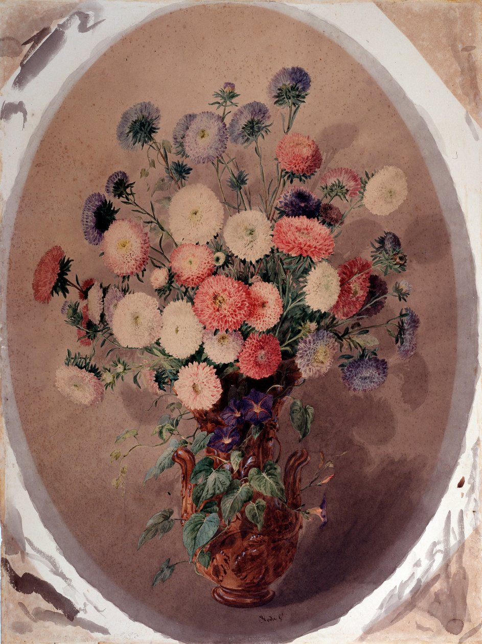 Bando de margaridas Aquarela de Giuseppe Roda (século XIX) 1863 Dim 70x51 cm Genes, Galleria d