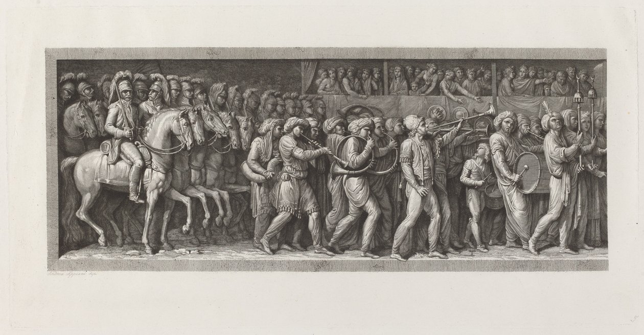 A entrada dos franceses em Milão, 15 de maio de 1796 de Giuseppe Rosaspina, after Andrea Appiani