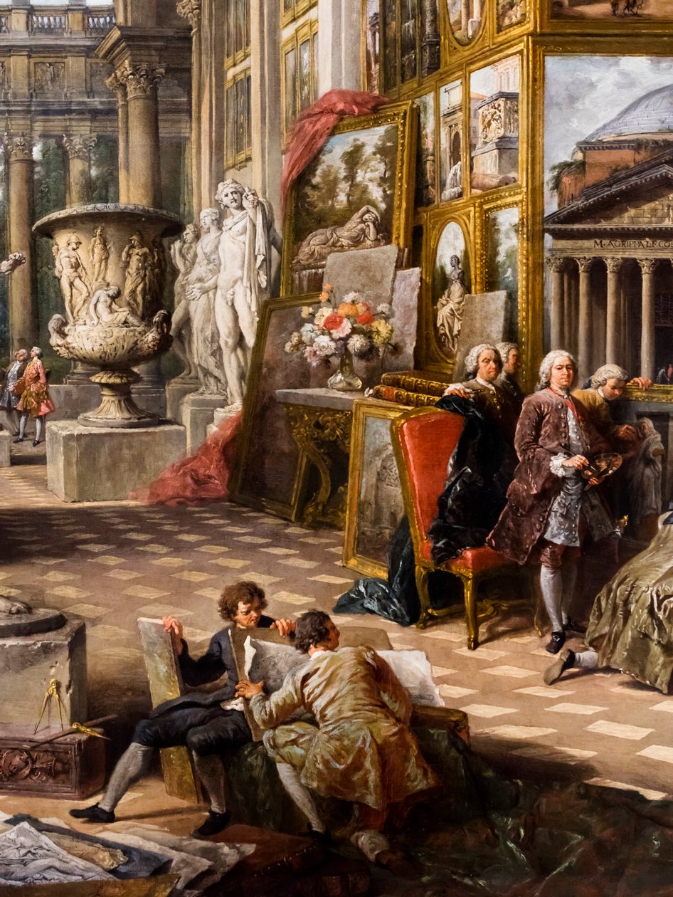 Roma Antiga, cerca de 1754/57 (Óleo sobre tela) de Giuseppe & Salvi Nicola (1697-1751) Pannini