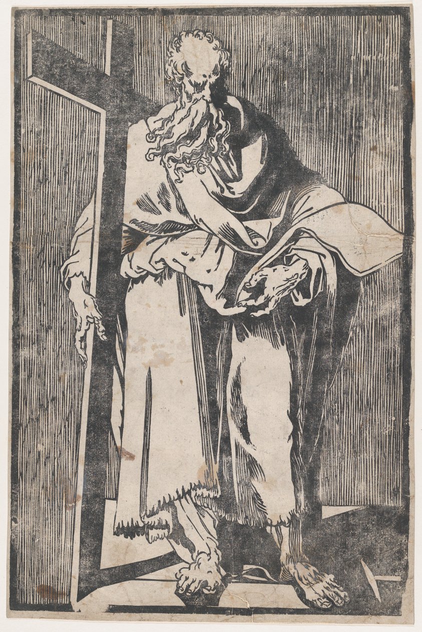 São Filipe em pé segurando um livro e uma cruz, ca. 1590-1600. de Giuseppe Scolari