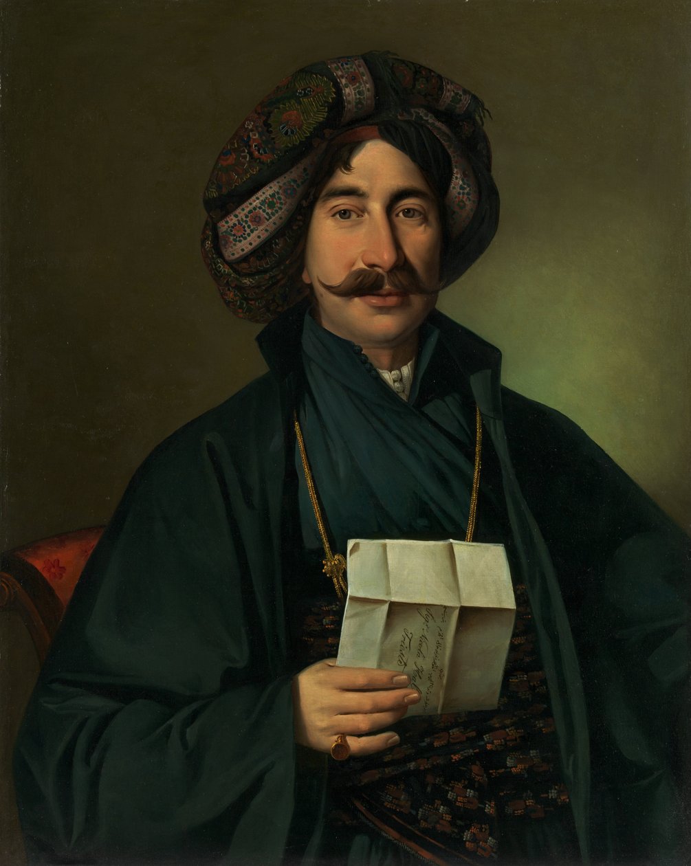 Homem de vestido otomano de Giuseppe Tominz